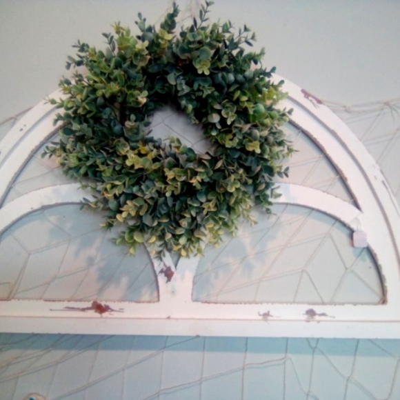 Other - Distressed wood arch with greenery